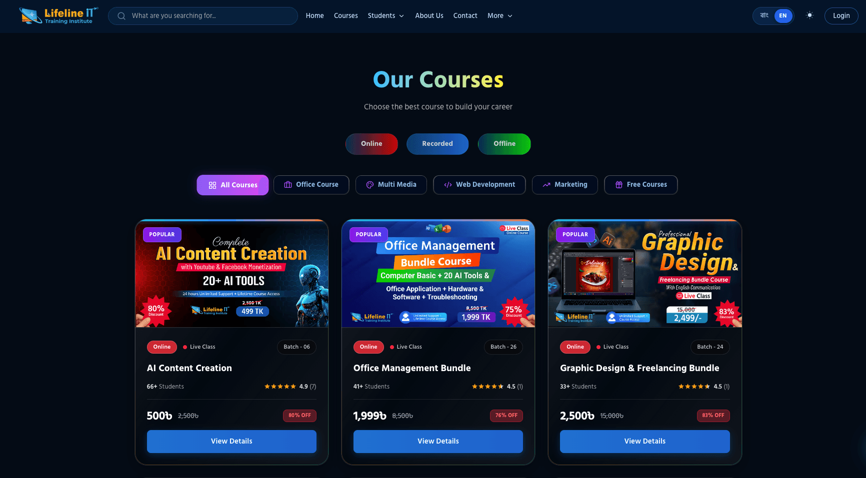 Lifeline IT Training Institute – IT Skills, Digital Marketing & Freelancing Courses